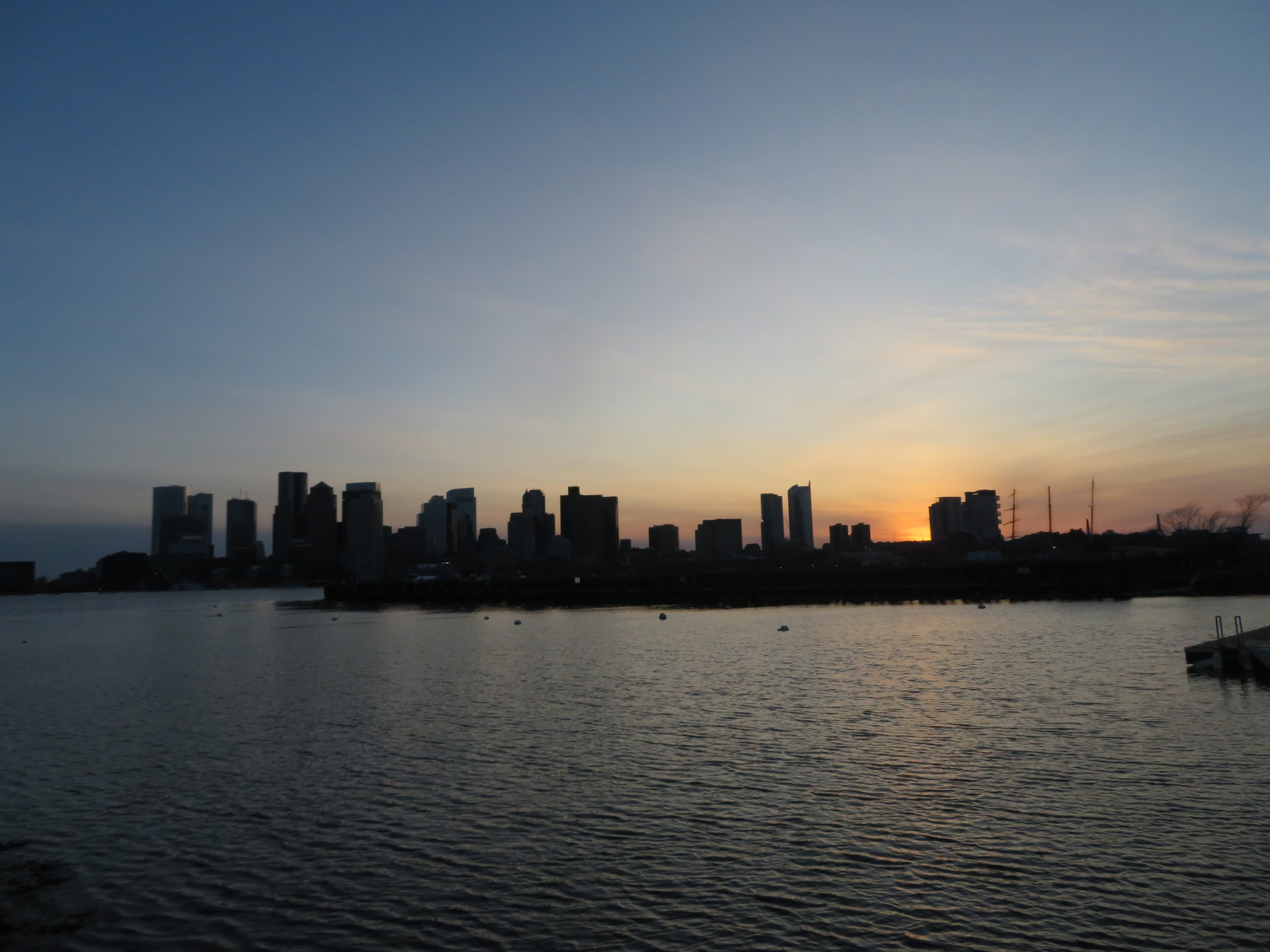 New York City skyline at sunset